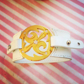 White Leather Cuff