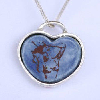 Sterling Silver Blue Heart